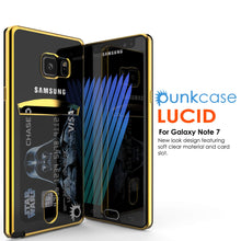 Load image into Gallery viewer, Étui Galaxy Note FE, série PUNKCASE® LUCID Gold | Emplacement pour carte | Protecteur d&#39;écran SHIELD | Ajustement ultra
