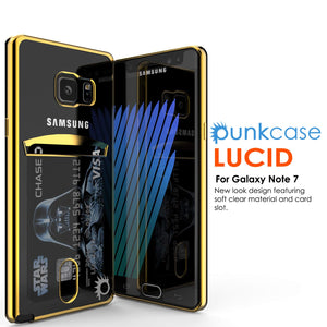 Étui Galaxy Note FE, série PUNKCASE® LUCID Gold | Emplacement pour carte | Protecteur d'écran SHIELD | Ajustement ultra