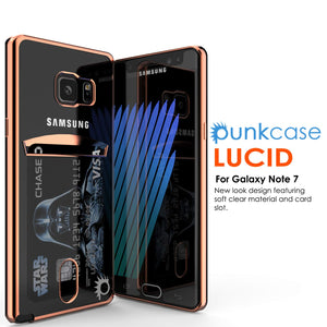 Étui Galaxy Note FE, Série PUNKCASE® LUCID Rose Gold | Porte-cartes | Protecteur d'écran SHIELD | Ultra ajusté