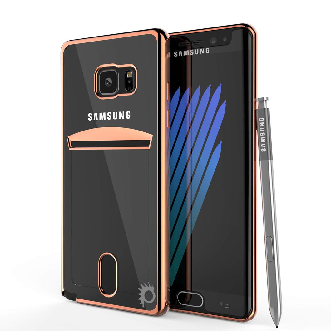 Étui Galaxy Note FE, Série PUNKCASE® LUCID Rose Gold | Porte-cartes | Protecteur d'écran SHIELD | Ultra ajusté