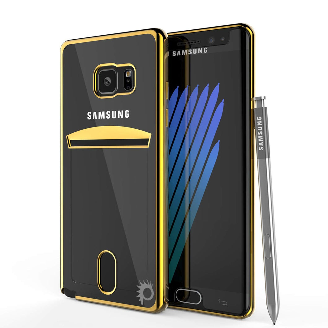 Étui Galaxy Note FE, série PUNKCASE® LUCID Gold | Emplacement pour carte | Protecteur d'écran SHIELD | Ajustement ultra