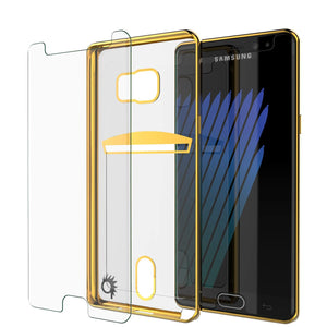 Étui Galaxy Note FE, série PUNKCASE® LUCID Gold | Emplacement pour carte | Protecteur d'écran SHIELD | Ajustement ultra