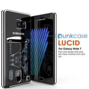 Coque Galaxy Note FE, Série PUNKCASE® LUCID Silver | Fente pour carte | Protecteur d'écran SHIELD | Ultra fin.
