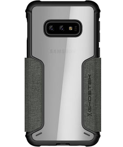 Étui portefeuille pour Galaxy S10e | Série Exec 3 [Gris]