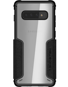 Étui portefeuille pour Galaxy S10+ Plus | Série Exec 3 [Noir]