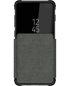 Étui portefeuille pour Galaxy S10+ Plus | Série Exec 3 [Gris]