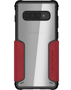 Étui portefeuille Galaxy S10+ Plus | Série Exec 3 [Rouge]