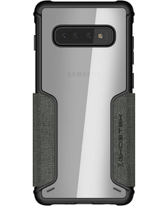 Étui portefeuille pour Galaxy S10+ Plus | Série Exec 3 [Gris]