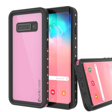 Load image into Gallery viewer, Coque étanche Galaxy A10e PunkCase StudStar rose fine 6,6 pieds IP68 résistante à l'eau/chocs/neige
