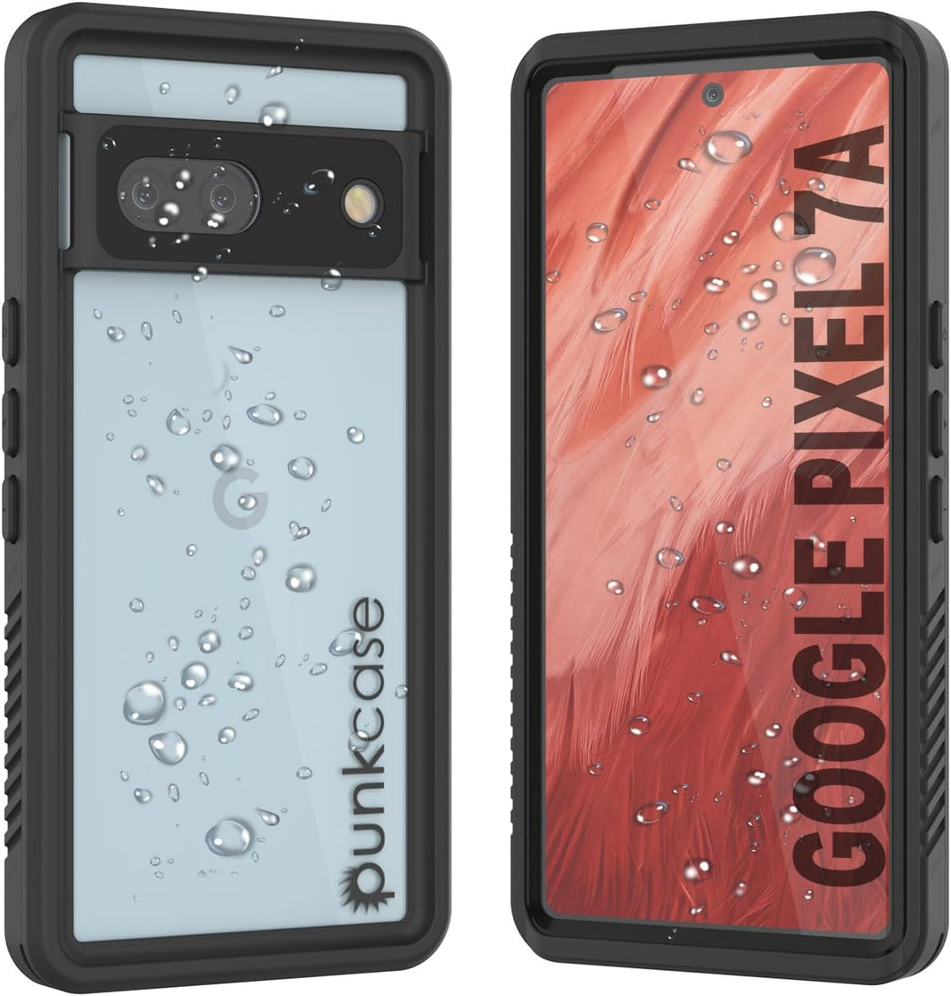 Étui étanche IP68 Punkcase pour Google Pixel 7a, [Noir] [Série Extrême] [Ajustement Slim]