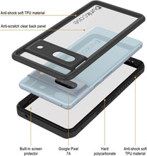 Charger l&#39;image dans la galerie, Étui étanche IP68 Punkcase pour Google Pixel 7a, [Noir] [Série Extrême] [Ajustement Slim]
