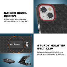 Charger l&#39;image dans la galerie, Étui pour iPhone 15 Plus avec protecteur d&#39;écran en verre trempé, clip ceinture holster et support intégré [Lilas]
