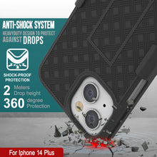 Charger l&#39;image dans la galerie, Étui iPhone 15 Plus avec protecteur d&#39;écran en verre trempé, clip de ceinture et support intégré [Rouge]
