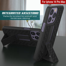 Charger l&#39;image dans la galerie, Coque iPhone 15 Pro Max avec protecteur d&#39;écran en verre trempé, clip ceinture et support intégré [Noir]
