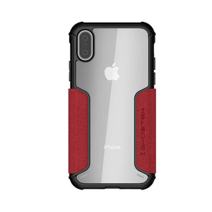Coque iPhone Xs Max, Ghostek Exec 3 Série pour iPhone Xs Max / iPhone Pro Coque Portefeuille de Protection [ROUGE]