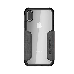 Coque pour iPhone Xs Max, Série Exec 3 Ghostek pour iPhone Xs Max / iPhone Pro, étui de protection portefeuille [Gris]