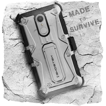 Load image into Gallery viewer, LG K8 2018 / Aristo 2 / Tribute Dynasty Rugged Heavy Duty Case | Iron Armor Series [Grey] 
