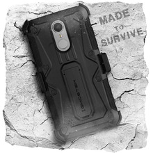 Load image into Gallery viewer, LG K8 2018 / Aristo 2 / Tribute Dynasty Rugged Heavy Duty Case | Iron Armor Series [Black] 
