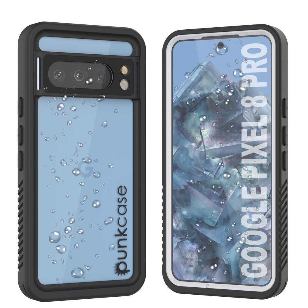 Coque étanche Google Pixel 8 Pro, Punkcase [Série Extrême] Étui blindé avec protection d'écran intégrée [Blanc]