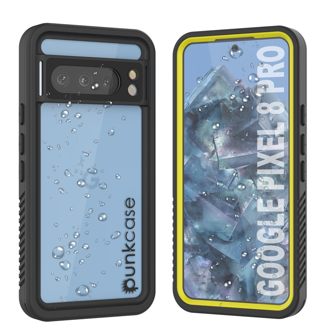 Coque étanche pour Google Pixel 8 Pro, Punkcase [Série Extrême] Protection renforcée avec protecteur d'écran intégré [Jaune]
