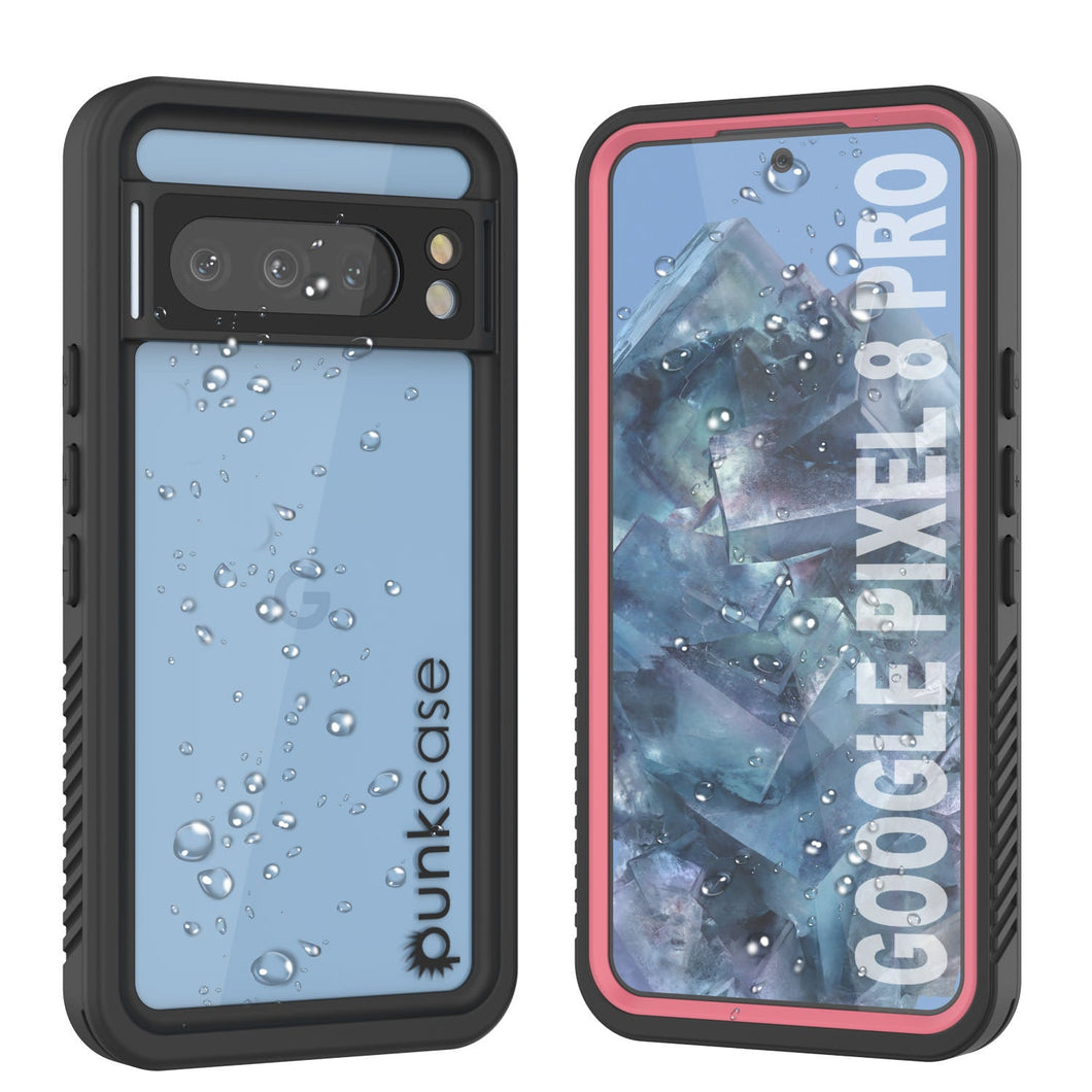 Étui étanche Google Pixel 8 Pro, Punkcase [Série Extrême] Coque d'armure avec protecteur d'écran intégré [Rose]