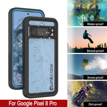 Load image into Gallery viewer, Étui étanche Google Pixel 8 Pro, Punkcase [Série Extreme] Coque protectrice avec protecteur d&#39;écran intégré [Bleu clair]
