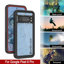 Load image into Gallery viewer, Étui étanche Google Pixel 8 Pro, Punkcase [Série Extreme] Coque de protection avec protecteur d&#39;écran intégré [Rouge]
