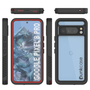 Étui étanche Google Pixel 8 Pro, Punkcase [Série Extreme] Coque de protection avec protecteur d'écran intégré [Rouge]