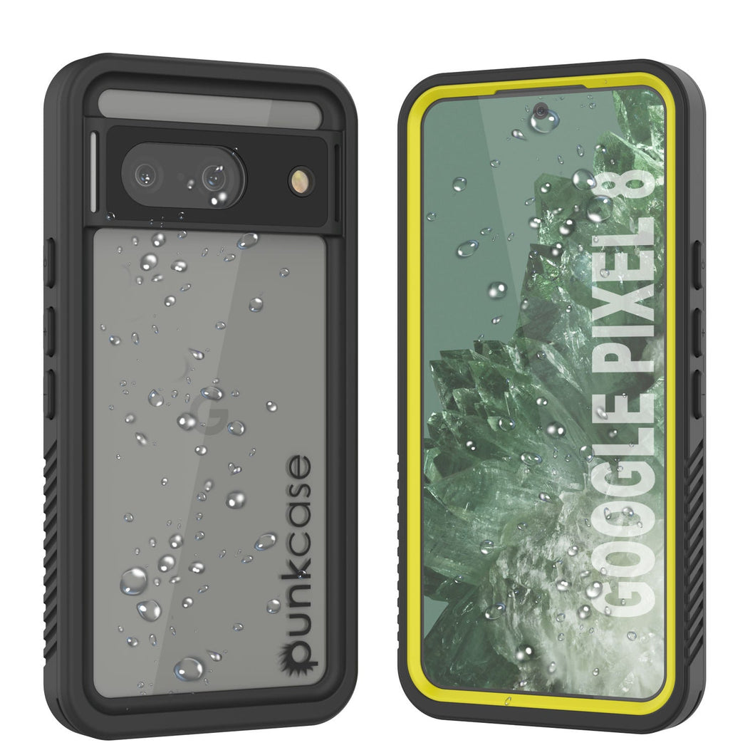 Étui étanche Google Pixel 8, Punkcase [Série Extreme], coque de protection avec protecteur d'écran intégré [jaune].