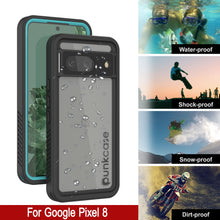 Charger l&#39;image dans la galerie, Étui étanche Google Pixel 8, Punkcase [Série Extreme] Coque d&#39;armure avec protecteur d&#39;écran intégré [Turquoise]
