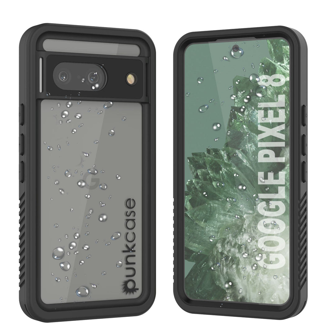Étui étanche pour Google Pixel 8, Punkcase [Série Extreme] Coque blindée avec protection d'écran intégrée [Noir]
