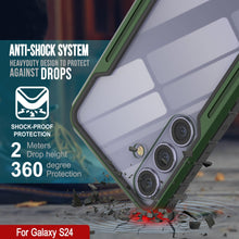 Load image into Gallery viewer, Coque de protection Punkcase S24 Armor Stealth résistante, de qualité militaire, à plusieurs couches [Vert foncé]
