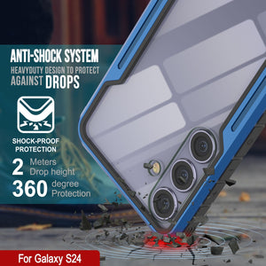 Coque de protection Punkcase S24 Armor Stealth, niveau militaire, avec plusieurs épaisseurs [Bleu marine]