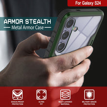 Load image into Gallery viewer, Coque de protection Punkcase S24 Armor Stealth résistante, de qualité militaire, à plusieurs couches [Vert foncé]
