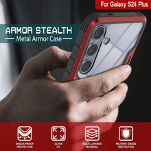 Load image into Gallery viewer, Coque Punkcase S24+ Plus Armor Stealth Coque de Protection Multicouche de Grade Militaire [Rouge]
