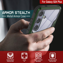 Load image into Gallery viewer, Coque de protection Punkcase S24+ Plus Armor Stealth de qualité militaire, à plusieurs couches [Vert foncé]
