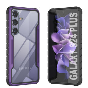 Coque de protection Punkcase S24+ Plus Armor Stealth, de qualité militaire avec plusieurs couches, couleur violette.