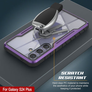 Coque de protection Punkcase S24+ Plus Armor Stealth, de qualité militaire avec plusieurs couches, couleur violette.