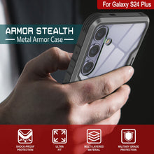 Load image into Gallery viewer, Punkcase S24+ Plus Coque de protection Stealth Armor - Qualité Militaire avec Revêtement Multicouche [Gris-Noir]
