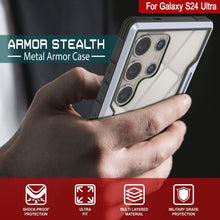 Load image into Gallery viewer, Coque de protection Punkcase S24 Ultra Armor Stealth, de qualité militaire, à plusieurs couches, couleur blanche.
