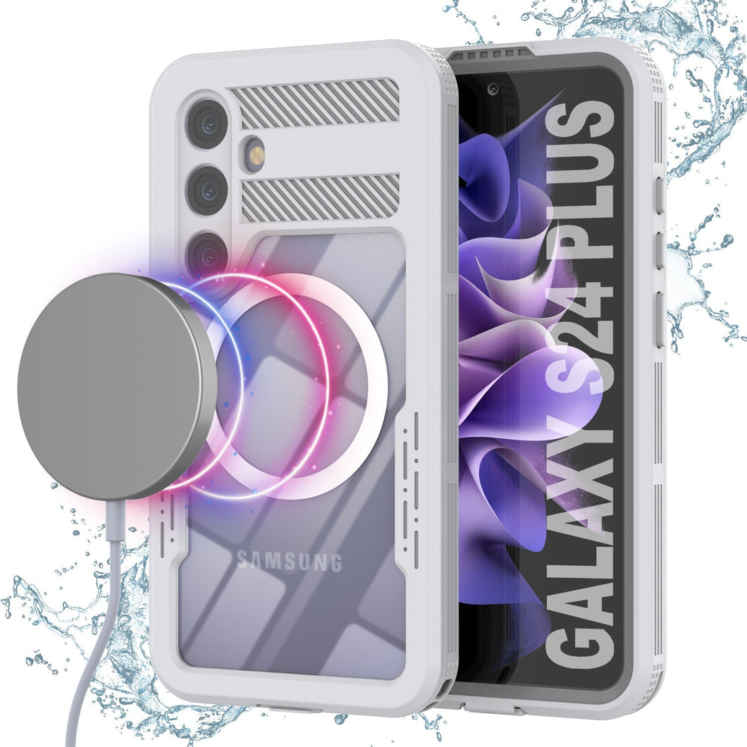 Étui étanche Galaxy S24+ Plus [Série Alpine 2.0] [Ajustement mince] [Certifié IP68] [Antichoc] [Blanc]