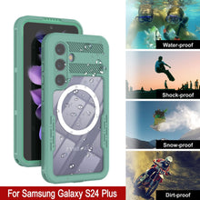Charger l&#39;image dans la galerie, Coque étanche Galaxy S24+ Plus [Série Alpine 2.0] [Slim Fit] [Certifiée IP68] [Antichoc] [Bleu-vert]
