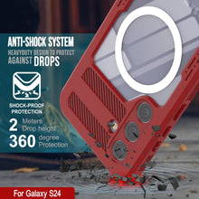 Load image into Gallery viewer, Coque étanche Galaxy S24 [série Alpine 2.0] [ajustement mince] [certifiée IP68] [antichoc] [rouge]
