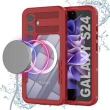 Load image into Gallery viewer, Coque étanche Galaxy S24 [série Alpine 2.0] [ajustement mince] [certifiée IP68] [antichoc] [rouge]
