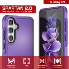 Load image into Gallery viewer, Étui PunkCase Galaxy S24, Série Spartan 2.0, Couverture Claire Robuste et Résistante [Violet]
