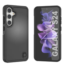 Charger l&#39;image dans la galerie, Étui PunkCase Galaxy S24, [Série Spartan 2.0] Coque robuste transparente [Noir]
