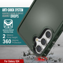 Load image into Gallery viewer, Coque PunkCase Galaxy S24, Série Spartan 2.0, Revêtement Robuste Transparent [Vert Foncé]
