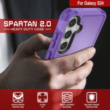 Load image into Gallery viewer, Étui PunkCase Galaxy S24, Série Spartan 2.0, Couverture Claire Robuste et Résistante [Violet]
