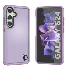 Charger l&#39;image dans la galerie, Coque PunkCase pour Galaxy S24, Série Spartan 2.0, transparente, robuste et résistante, de couleur lilas.
