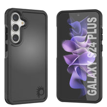 Load image into Gallery viewer, Coque PunkCase pour Galaxy S24+ Plus, Série Spartan 2.0, Transparente, Robuste et Robuste [Noir]
